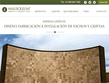 Tablet Screenshot of mausoleum.com.mx